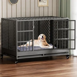 48 Inch Heavy Duty Dog Crate with Wheels