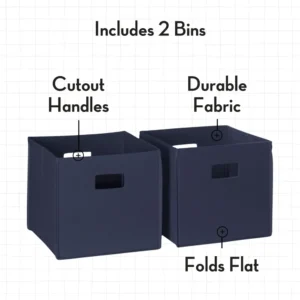 Fabric Storage Cube Bins 2pc Collapsible